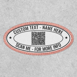 Texto Personalizado do Código QR e Patch Oval de C