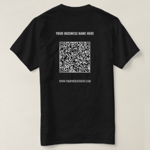 Texto Personalizado do Código QR T-Shirt - Empresa