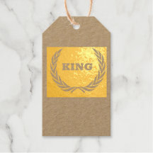 Texto personalizado do Rei Premium Kraft Gold Foil
