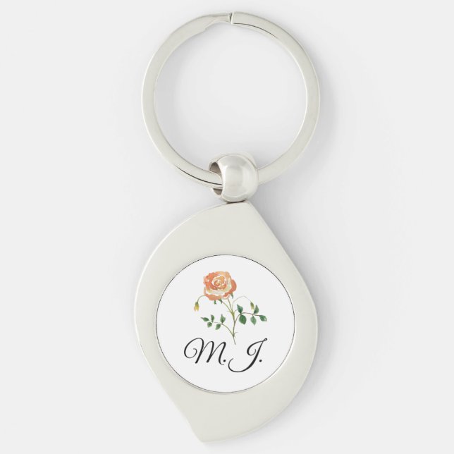 Texto Personalizado do rosa de Chaveiro de DIY, No (Frente)
