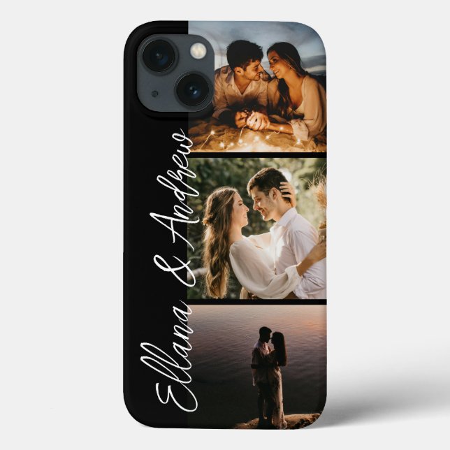 Texto personalizado e 3 fotos (Verso)