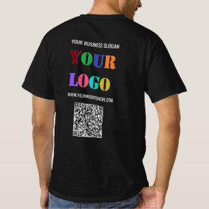 Texto personalizado e código QR - Camisa comercial