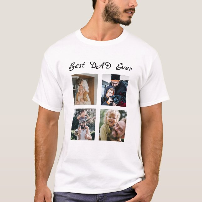 Texto personalizado e imagem x4 T-Shirt (Frente)