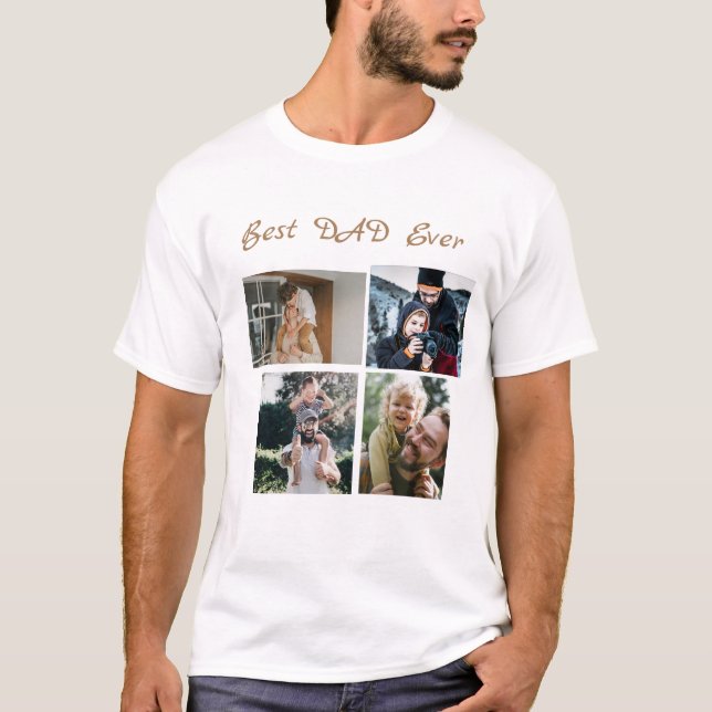 Texto personalizado e imagem x4 T-Shirt (Frente)