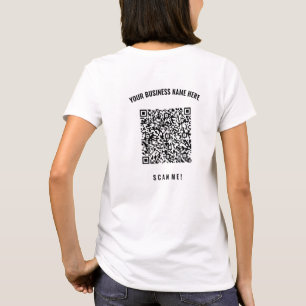 Texto personalizado Empresa QR Code T-Shirt