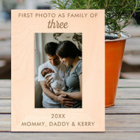Texto Personalizado Gravado Foto da Primeira Famíl