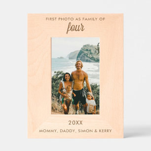 Texto Personalizado Gravado Foto da Primeira Famíl