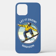 Texto personalizado & nome capas de telefone SNOWB