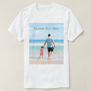 Texto personalizado personalizado de fotos T-Shirt