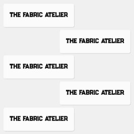 Texto Personalizado Preto em Etiquetas de Vestuári