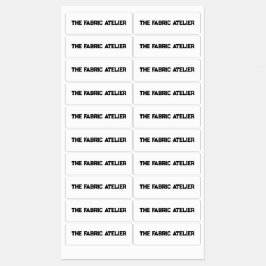 Texto Personalizado Preto em Etiquetas de Vestuári