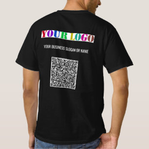 Texto personalizado QR Código comercial T-Shirt Mo