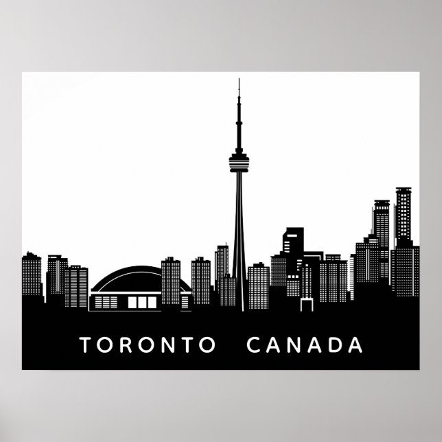 Texto personalizado Toronto Silhouette poster (Frente)