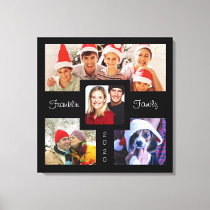 Texto personalizável de fotos da família, canvas w