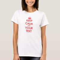 Texto personalizável Manter T-shirt calma