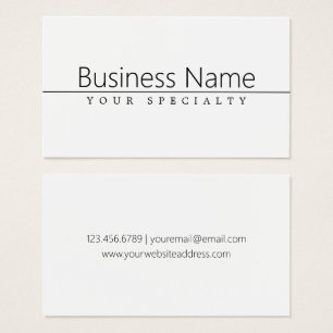 Texto preto clássico simples em branco