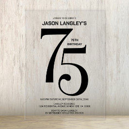 Texto Preto Moderno Negrito 75º Festa de aniversár