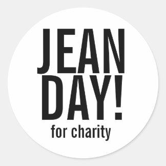 Texto Preto Simples Autocolantes Jean Day