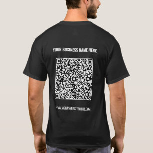 Texto QR personalizado Texto do T-Shirt comercial 