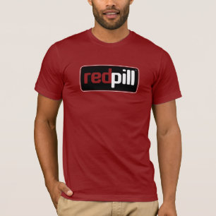 Texto Red Pill™ Logotipo Preto - Camisa Roupa am