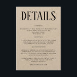 Texto Russo do Casamento Convite Inserção<br><div class="desc">Este cartão de informação é perfeito para incluir com seus convites de casamento.</div>