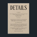 Texto Russo do Casamento Convite Inserção<br><div class="desc">Este cartão de informação é perfeito para incluir com seus convites de casamento.</div>