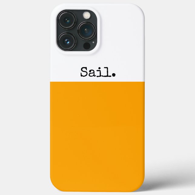 Texto "Sail" do bloco branco amarelo Ouro brilhant (Verso)