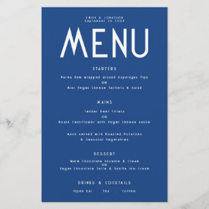 Texto Simples do Orçamento Menu Casamento Azul