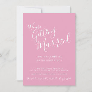 Texto simples e convites de casamento brancos cor-