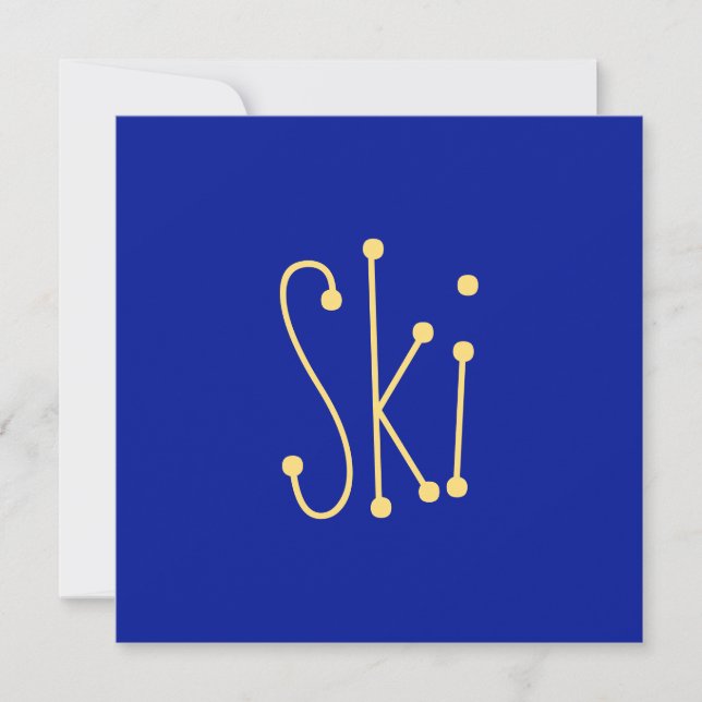 Texto Simples E Moderno Do SKI Whimsical Em Real A (Frente)