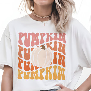 Texto T-Shirt Da Pumpkin Retro Quente Quente
