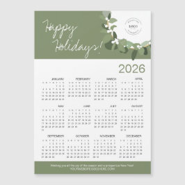 Texto Verde moderno do seu logotipo aqui Calendári