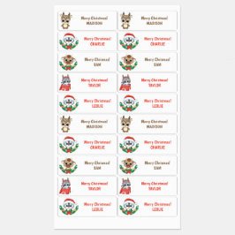 Textos personalizados Etiquetas de animais de Nata