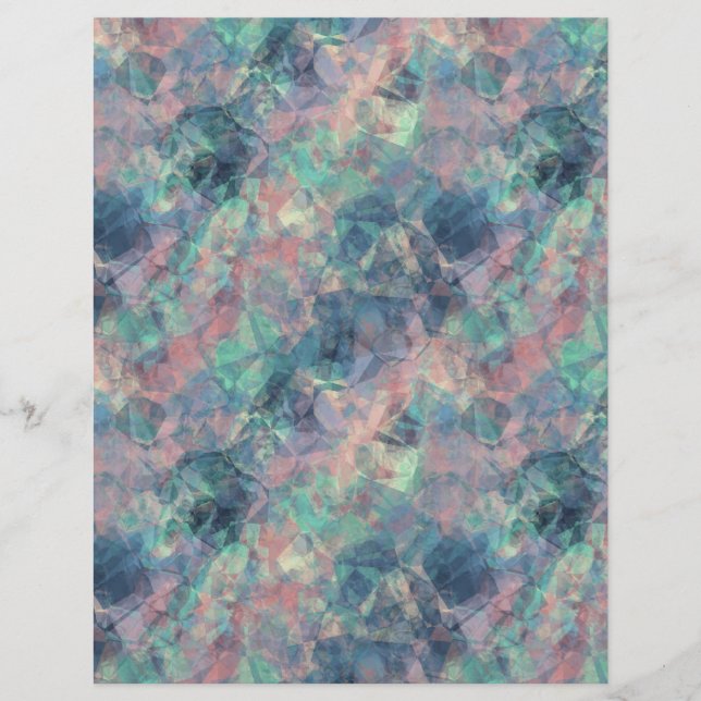 Textura Azul do Pôr do Sol Amassada (Frente)