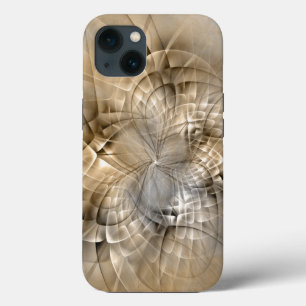 Textura de Arte Fractal Moderna em Tons Terrosos