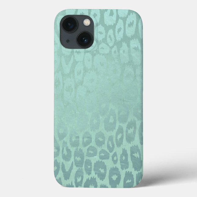 Textura de Leopardo Verde marinho (Verso)