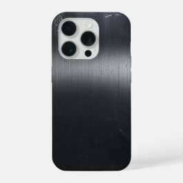 Textura de Metal Escovado Preto capa para iPhone