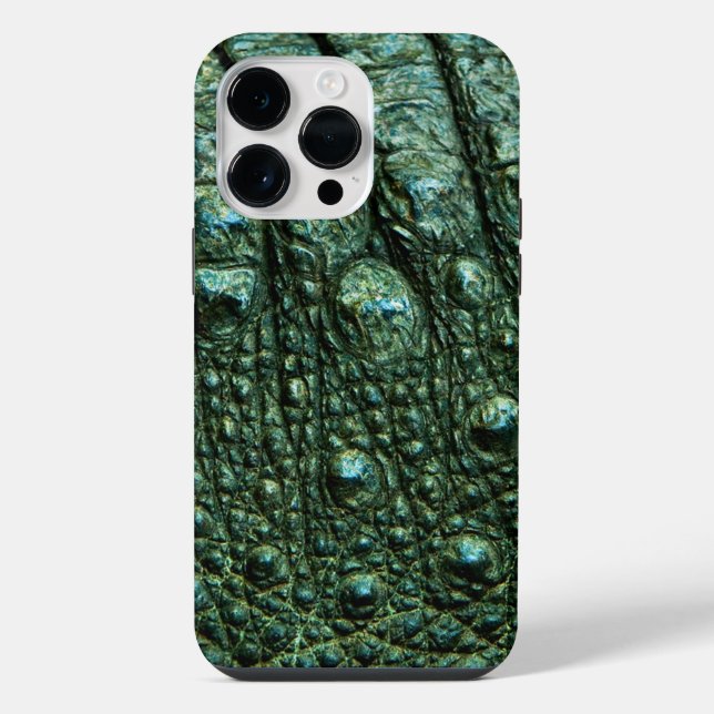 Textura de pele de jacaré verde (Verso)