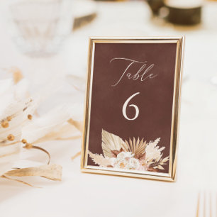 Textura em aquarela Cartões de Número de Tabela em