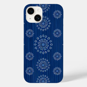 Textura solar azul elegante com padrão floral