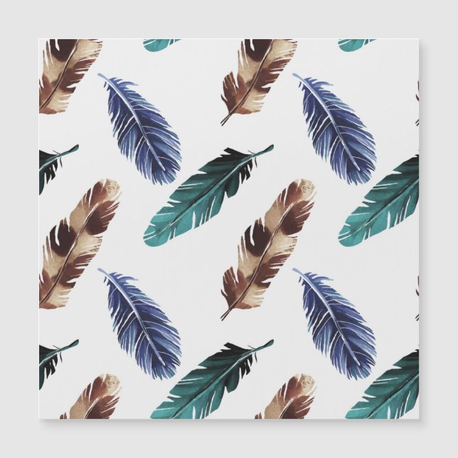 Textura Tribal de Penas Coloridas (Frente)