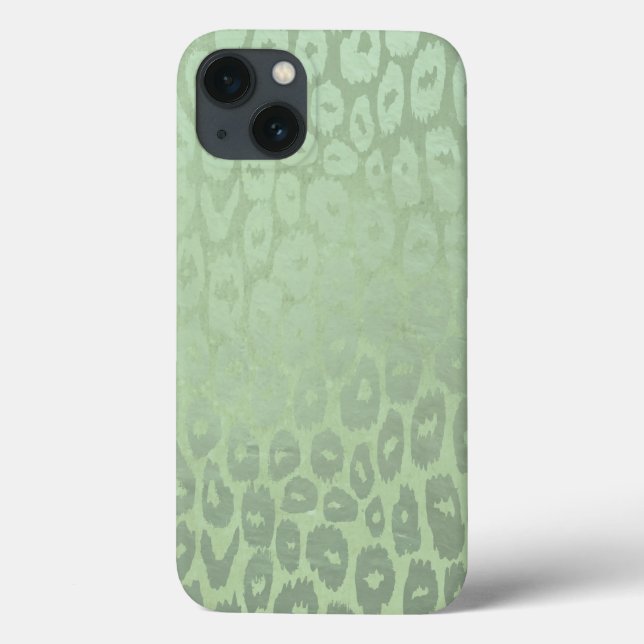 Textura verde-brilhante do leopardo (Verso)