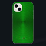 Textura Verde Brilhante Metálica Textura Verde Sem<br><div class="desc">Imagem de uma textura verde intensa e metálica brilhante,  aspecto de aço inoxidável. Design minimalista e simples com um monograma personalizável.</div>