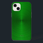 Textura Verde Brilhante Metálica Textura Verde Sem<br><div class="desc">Imagem de uma textura verde intensa e metálica brilhante,  aspecto de aço inoxidável. Design minimalista e simples com um monograma personalizável.</div>