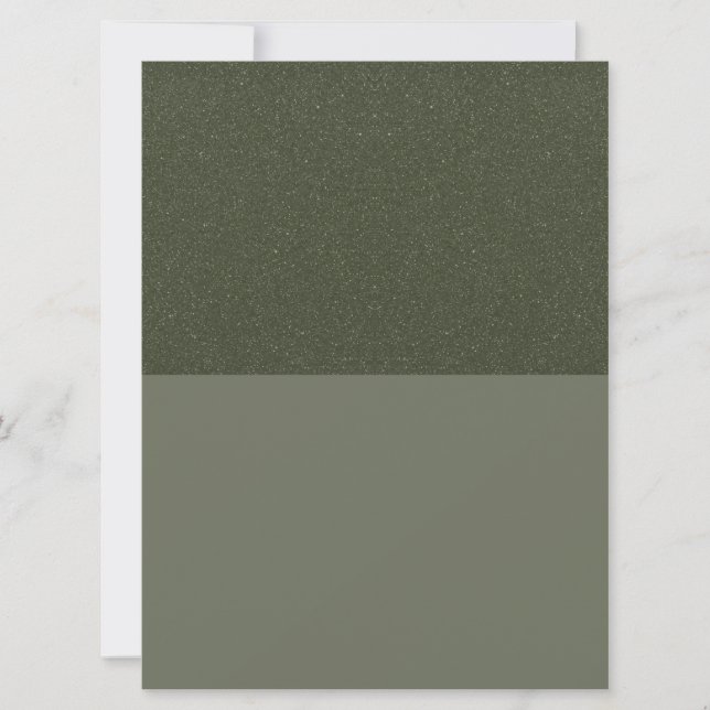 Textura Verde de Musgo Dividido Convite Personaliz (Frente)
