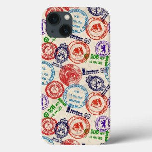 Texture with real stamps.