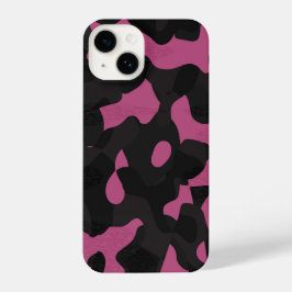  Textured pink and black camo abstract