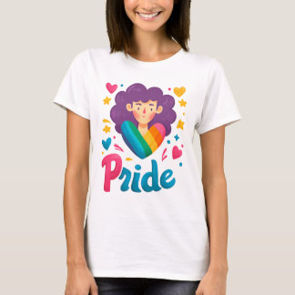 Textured Pride Girl Illustration – LGBTQ+ T-Shirt