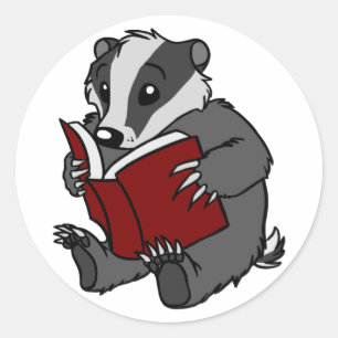 Texugo da leitura - etiqueta