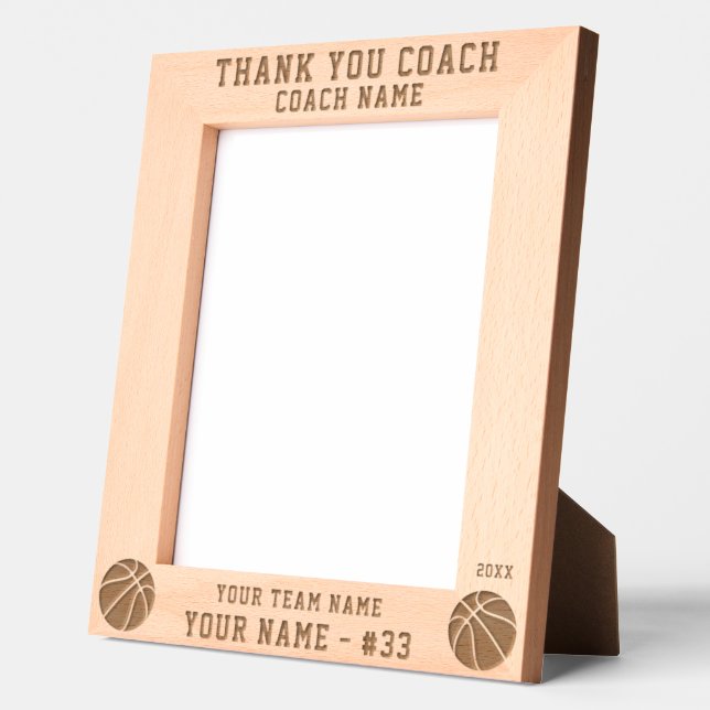 Thank you Coach Basketball Team Name Sports (Left)